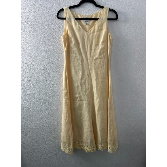 Talbots Dresses & Skirts - TALBOTS Petites IRISH LINEN Sheath Dress Size 2 Yellow Quite Luxury‎ Minamilist